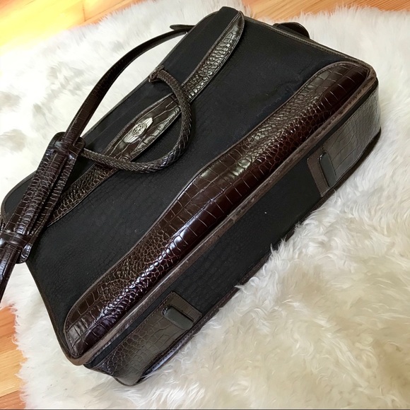 Brighton briefcase - black canvas leather - Picture 8 of 8
